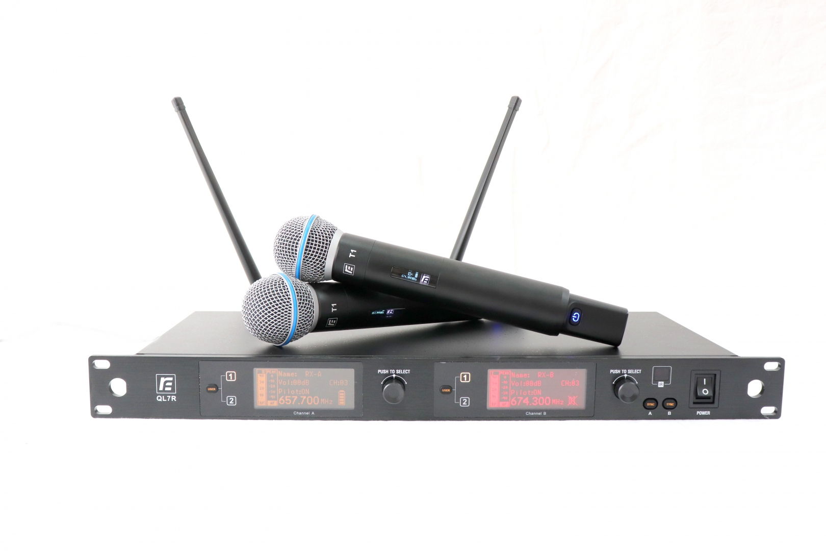 RFIntell QL7R/T1-A 651,800-683,400 МГц 2-канальная радиосистема с 2-мя ручными микрофонами в Надыме